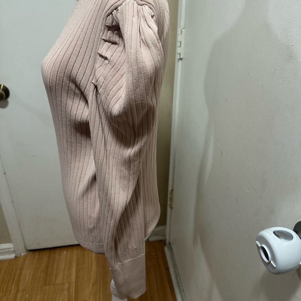 Doe & Rae Blush Ribbed Sweater - Picture 2 of 4
